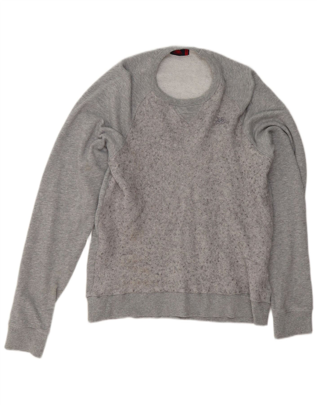 Kappa Sweat-shirt pour homme en coton moucheté gris Taille L