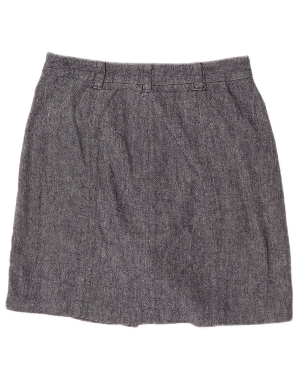 Hobbs Mini jupe femme UK 10 Small W28 bleu coton