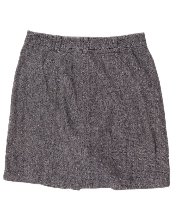 Hobbs Mini jupe femme UK 10 Small W28 bleu coton