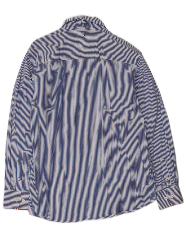 Tommy Hilfiger Chemise Garçon 15-16 ans Bleu à Fines Rayures Coton