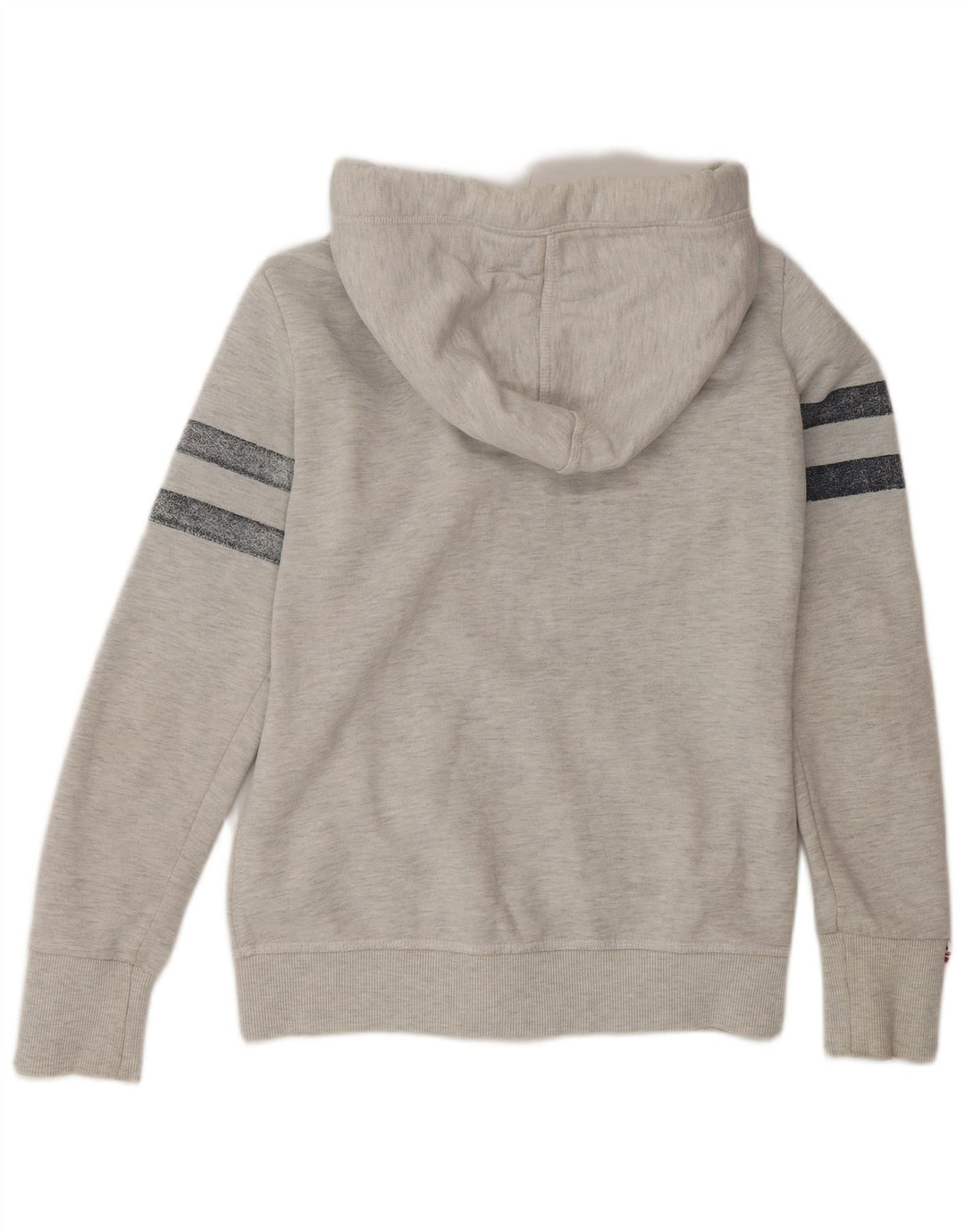 Superdry Pull à capuche zippé graphique pour femme UK 14 Coton gris moyen