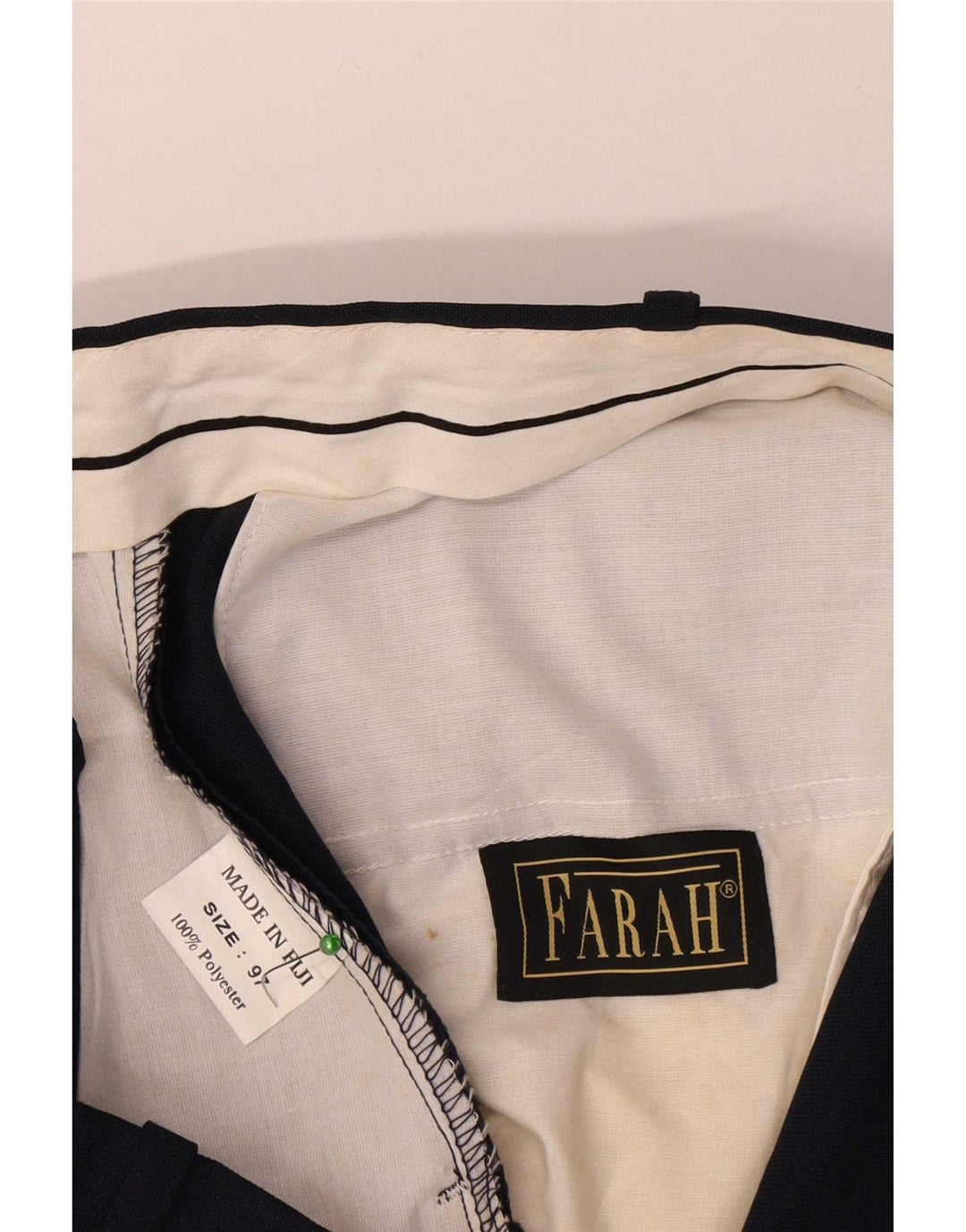 Farah Short Chino Homme W38 XL Bleu Marine Polyester
