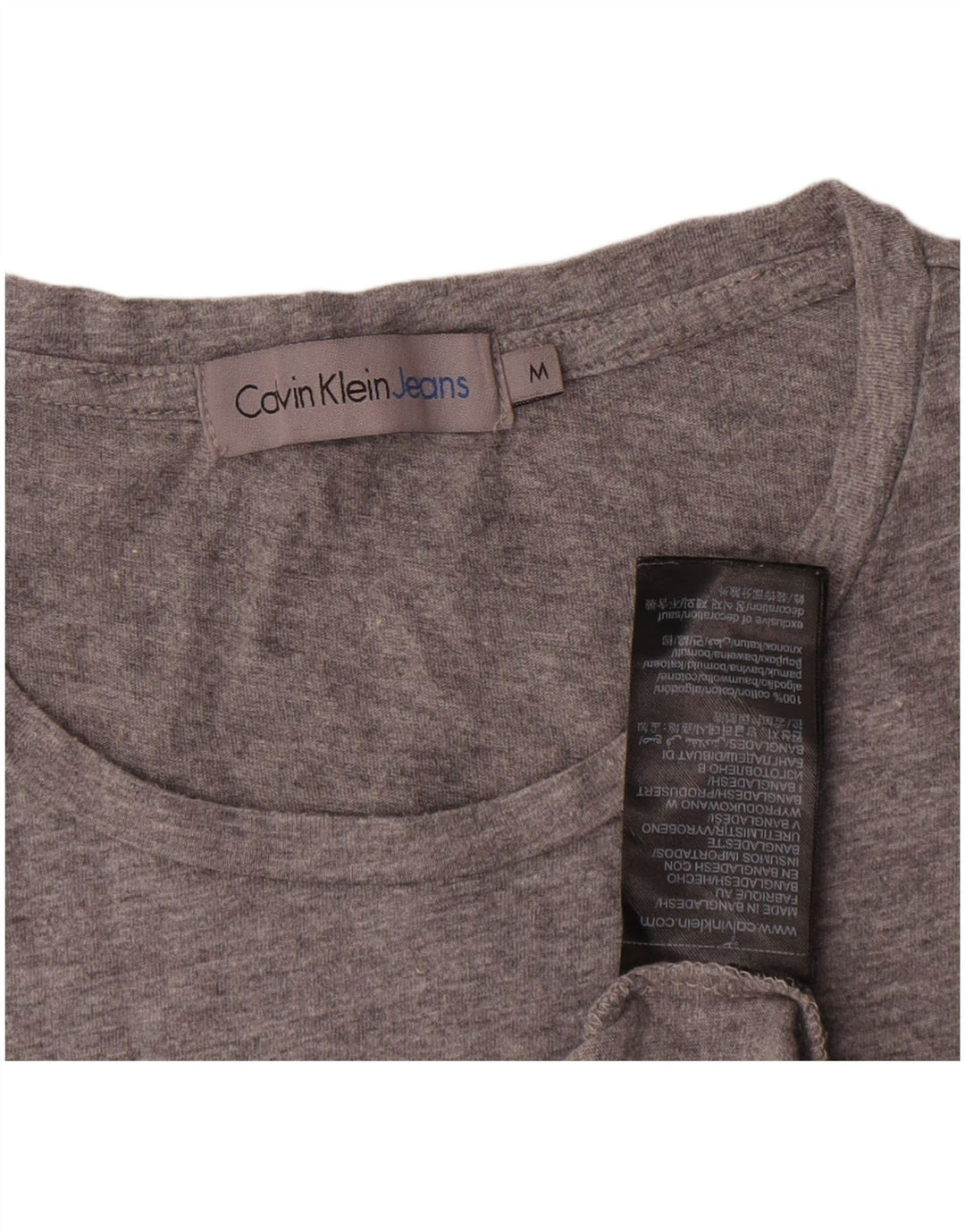 Calvin Klein Jeans T-Shirt Homme Gris Moyen Coton