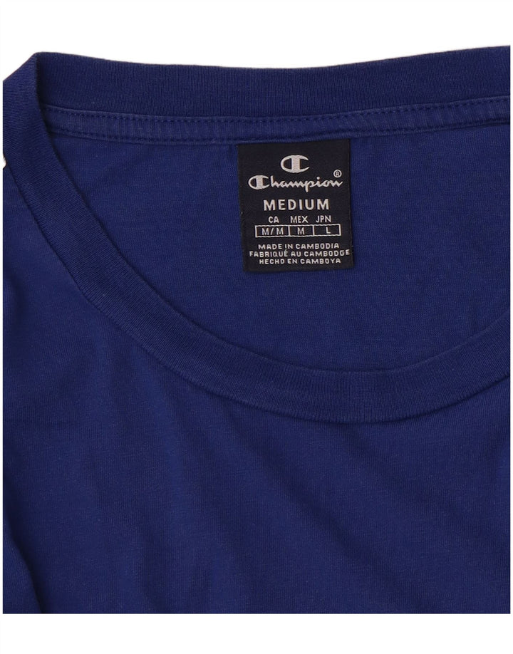 Champion T-Shirt Graphique Homme Bleu Moyen Colourblock