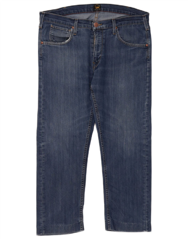 Lee Jean Court Femme W36 L26 Bleu Coton