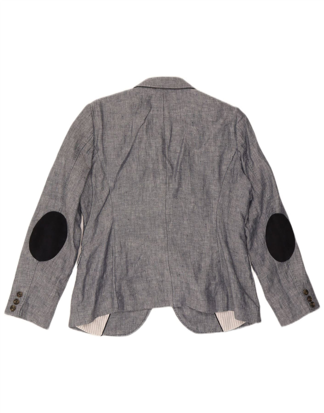 Gant Veste Blazer 2 Boutons Femme UK 16 Grand Lin Gris