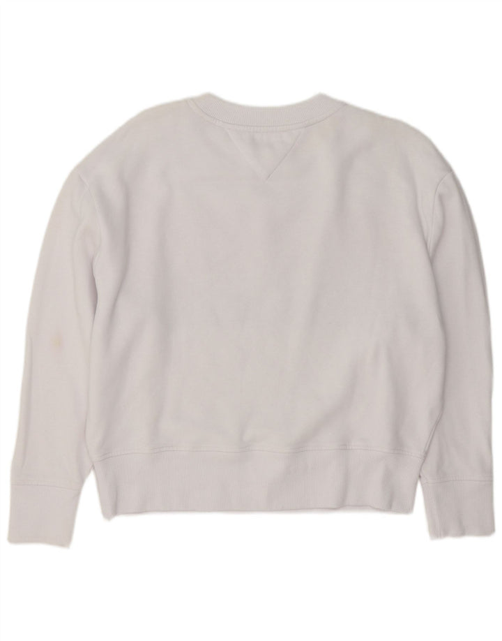 Tommy Hilfiger Sweat-shirt graphique pour femme UK 14 Blanc moyen
