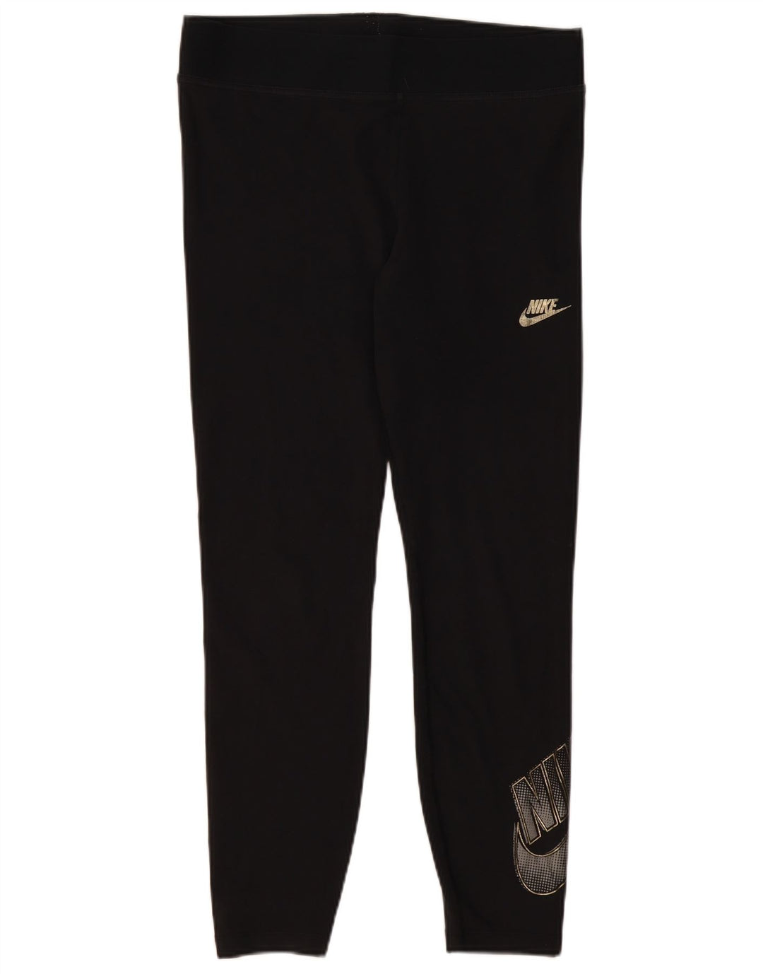 NIKE Leggings graphiques pour femmes UK 18 XL Coton noir