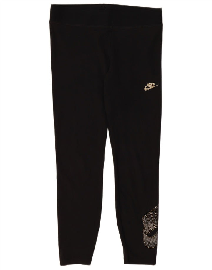 NIKE Leggings graphiques pour femmes UK 18 XL Coton noir