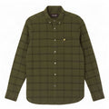 Lyle & Scott Chemise en flanelle homme kaki moyen à carreaux en coton