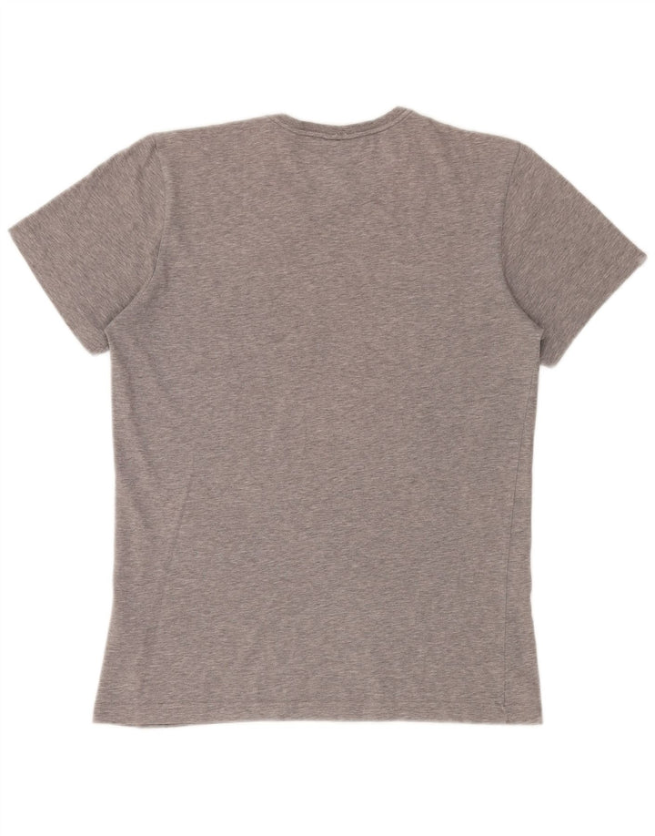 ADIDAS T-Shirt Graphique Homme Gris Moyen Moucheté Coton