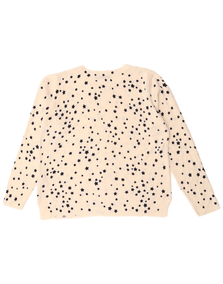 Marks & Spencer Pull col bateau pour femme UK 14 Large Blanc