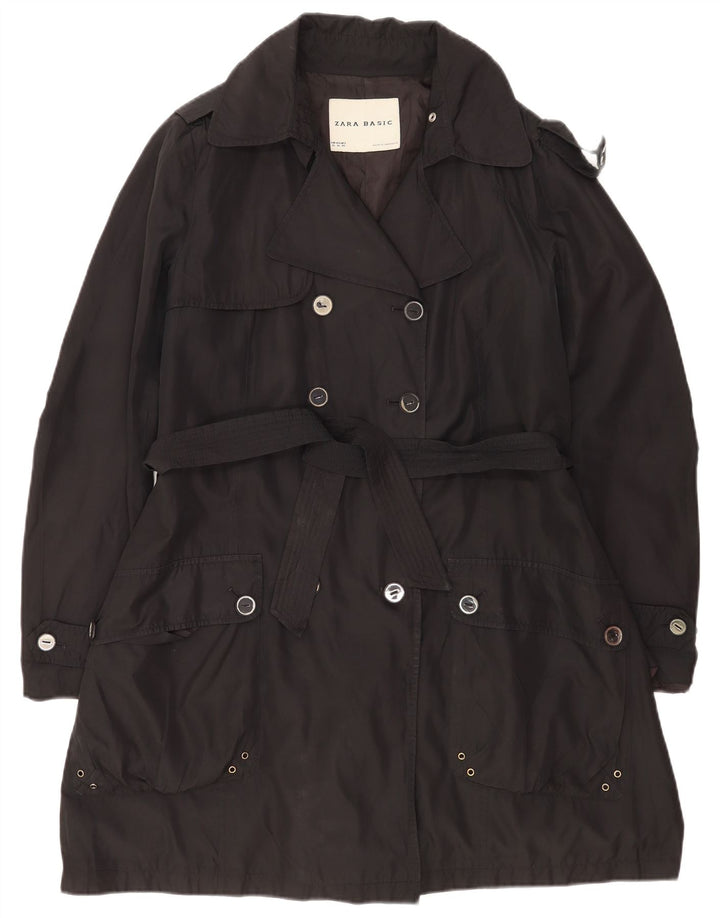 Zara Trench Femme UK 18 XL Noir