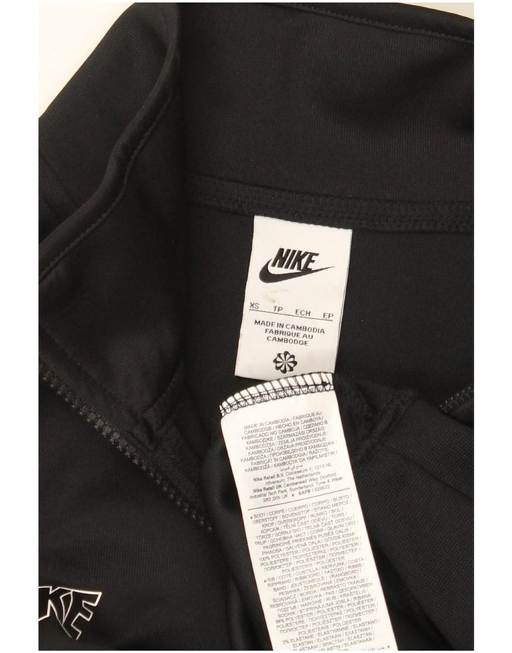 Nike Sweat-shirt graphique à col zippé pour homme XS Noir Polyester