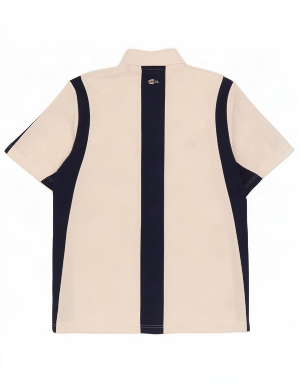 Adidas Hommes Climacool Zip Neck Graphic T-Shirt Top Large Blanc Colorblock