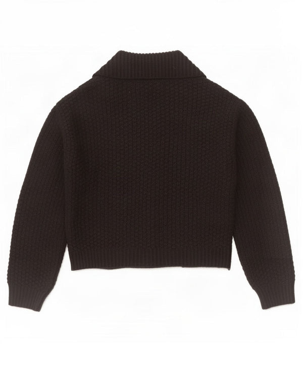 Marks & Spencer Pull cardigan ouvert court pour femme UK 12 Noir moyen