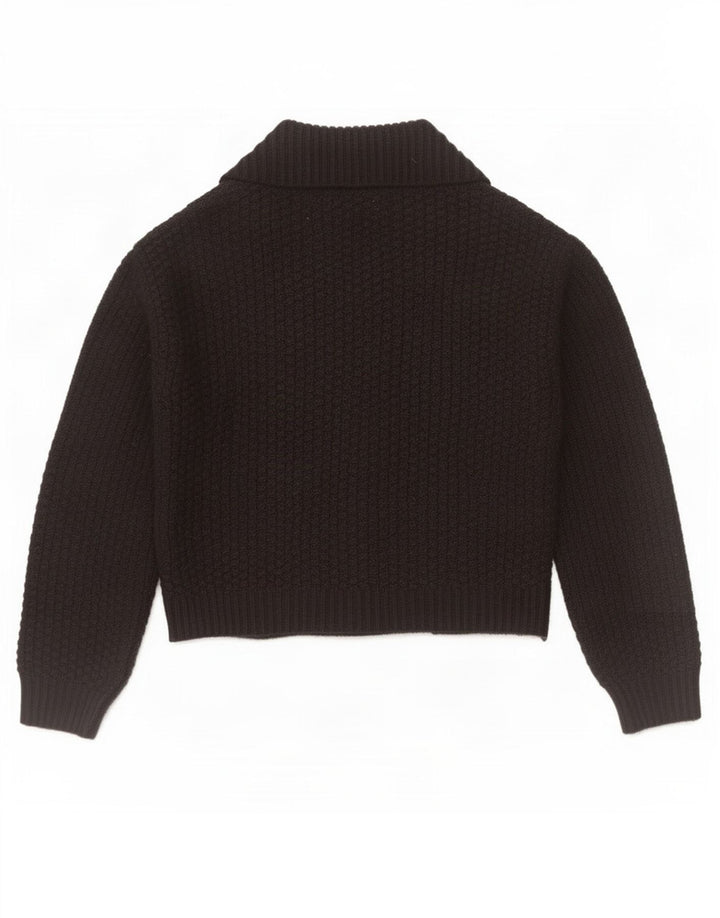 Marks & Spencer Pull cardigan ouvert court pour femme UK 12 Noir moyen