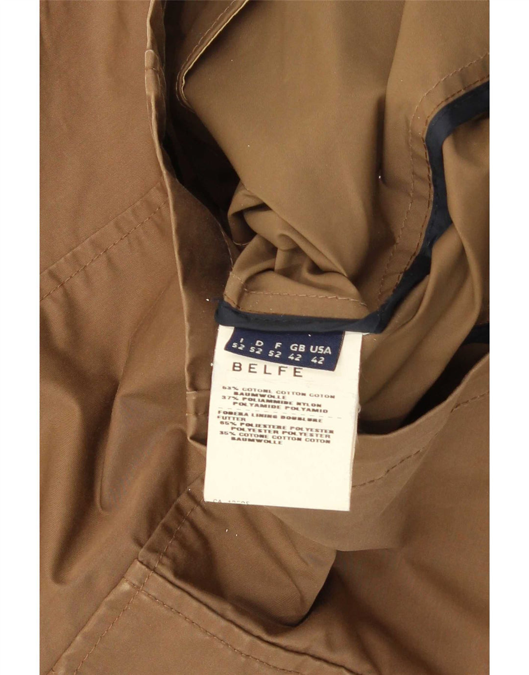 Belfe Veste utilitaire pour homme UK 42 XL Coton beige