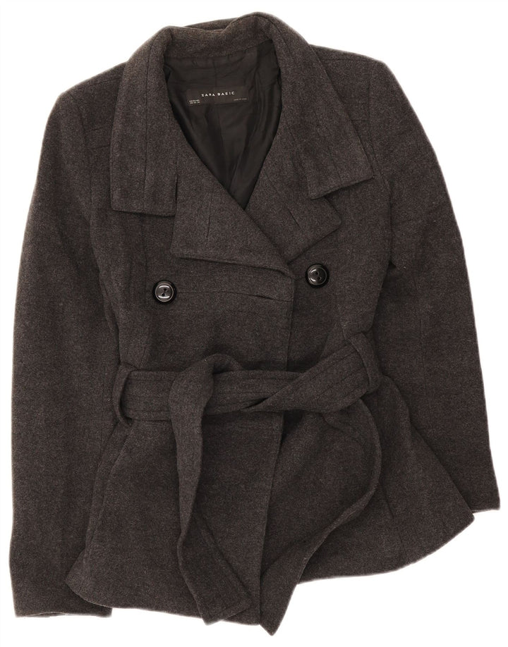 Zara Femme Caban UK 6 XS Laine Noire