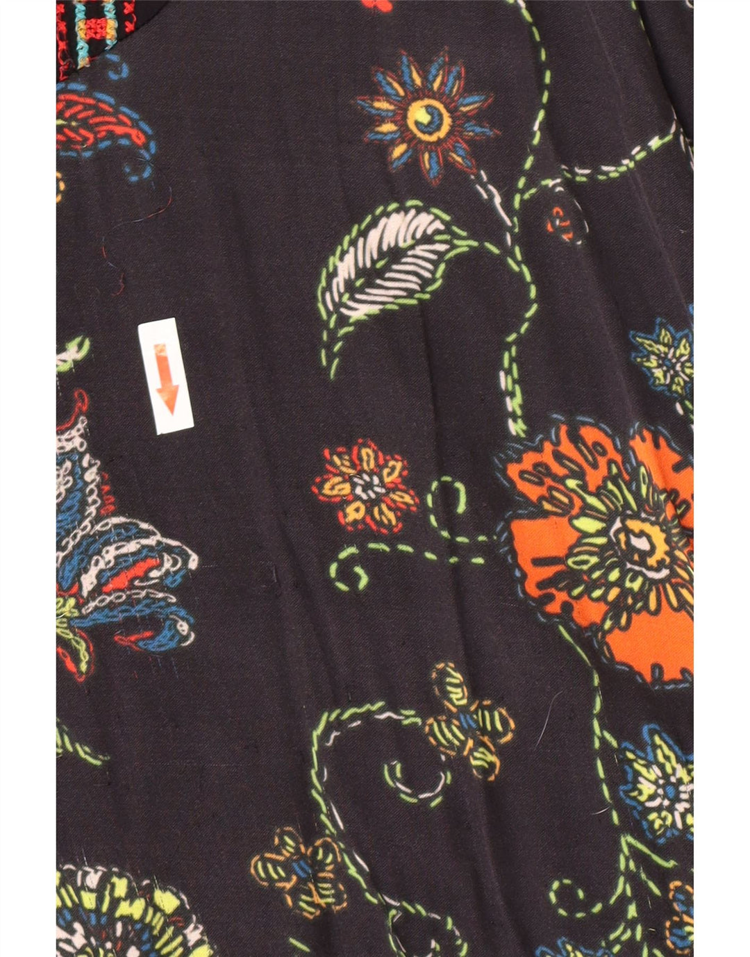 Desigual Tunique Femme UK 12 Medium Noir Floral