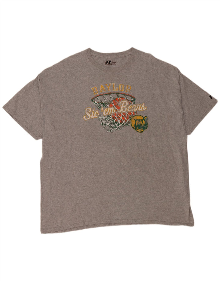 Russell Athletic T-shirt graphique Baylor Bears pour homme en coton gris 3XL