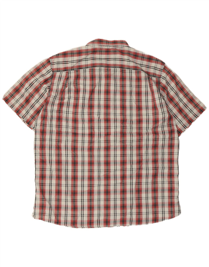 Eddie Bauer Chemise à manches courtes pour homme XL Rouge à carreaux Polyester