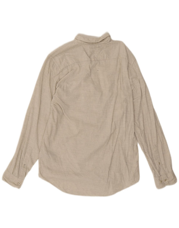 Tommy Hilfiger Chemise coupe classique en velours côtelé pour homme, grand coton beige