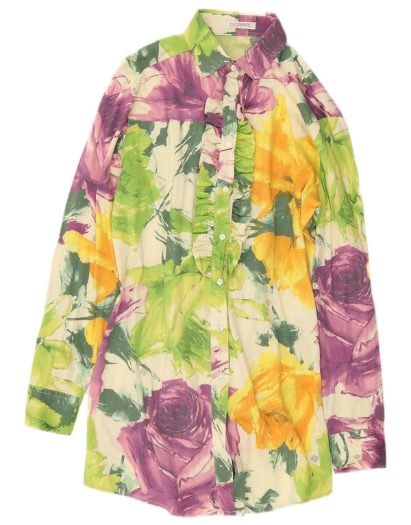 Naracamicie Robe chemise pour femme UK 16 Grand motif floral multicolore