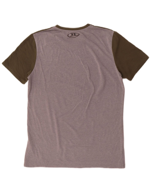 Under Armour Tee-Shirt Graphique à Manches Courtes Homme Kaki Moyen Colourblock