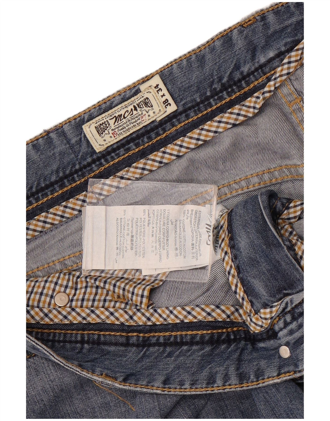 Marlboro Classics Jean fuselé régulier pour homme W38 L34 Bleu Coton