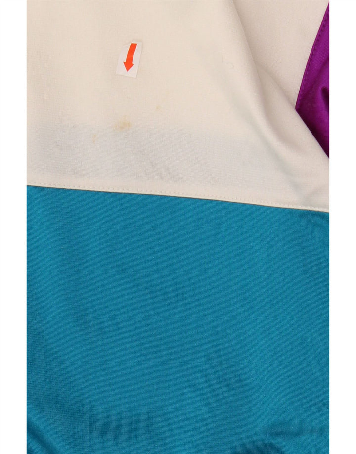 LOTTO Veste de survêtement graphique pour hommes, grand, bleu, colour block