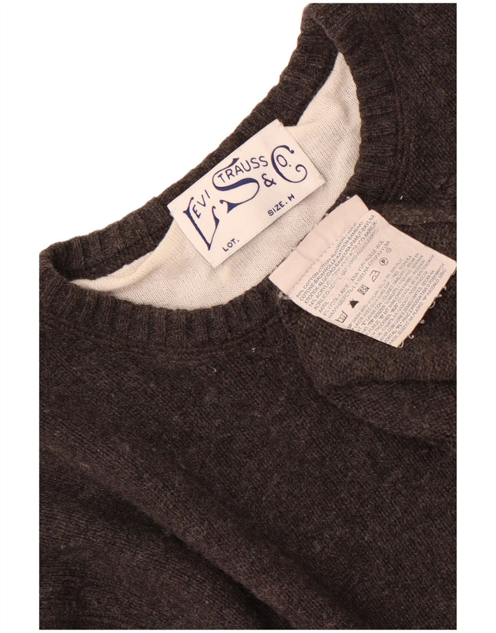 Levi's Pull Ras du Cou Femme UK 14 Gris Moyen Coton