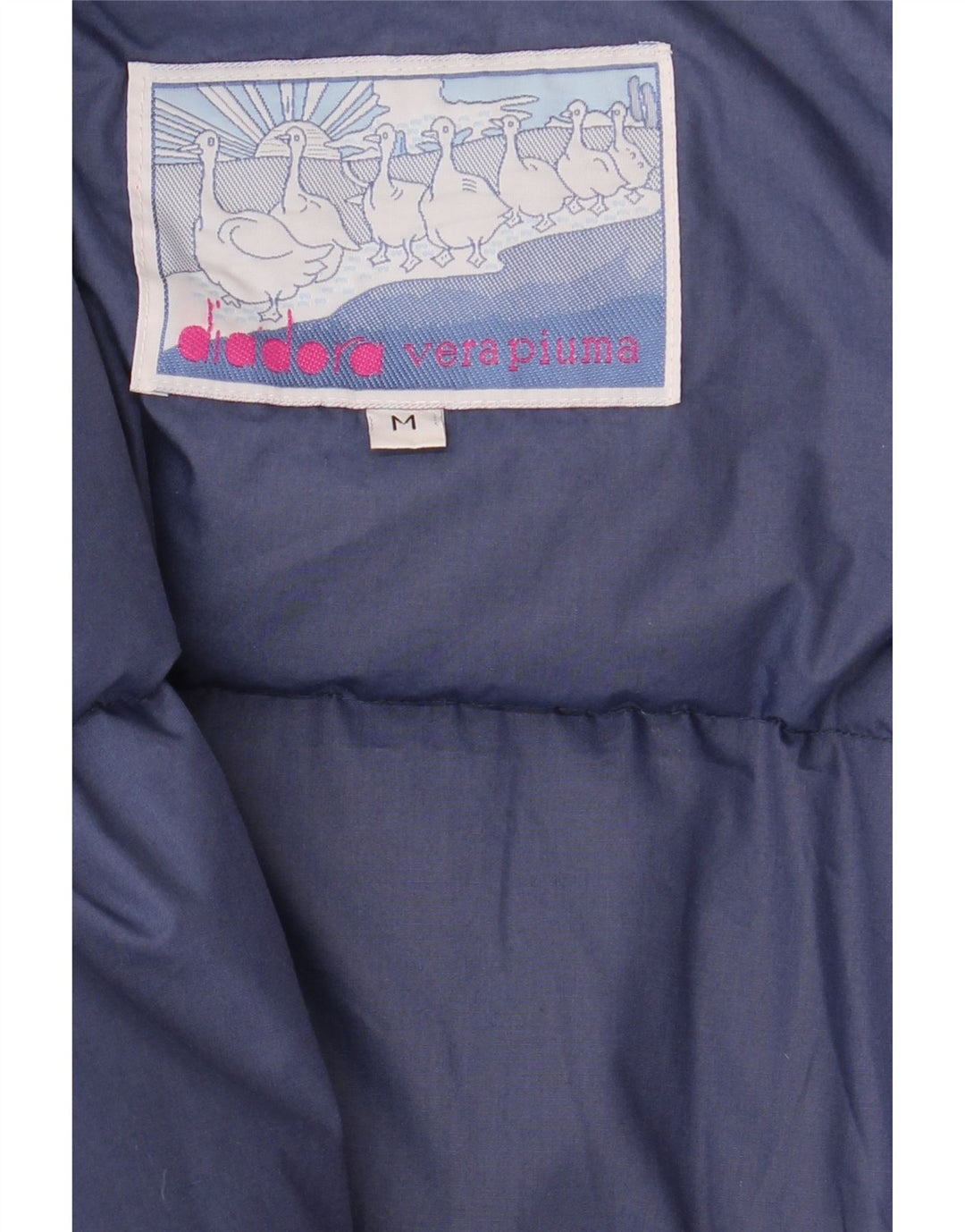 Diadora Veste rembourrée à capuche pour homme UK 38 Bleu marine moyen