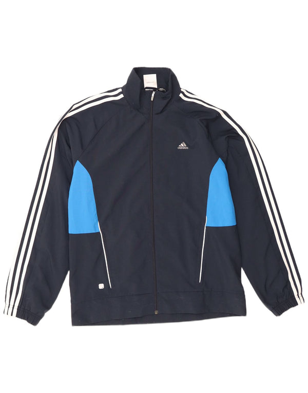 Adidas Veste de Survêtement Climalite Homme Bleu Marine Moyen Colorblock