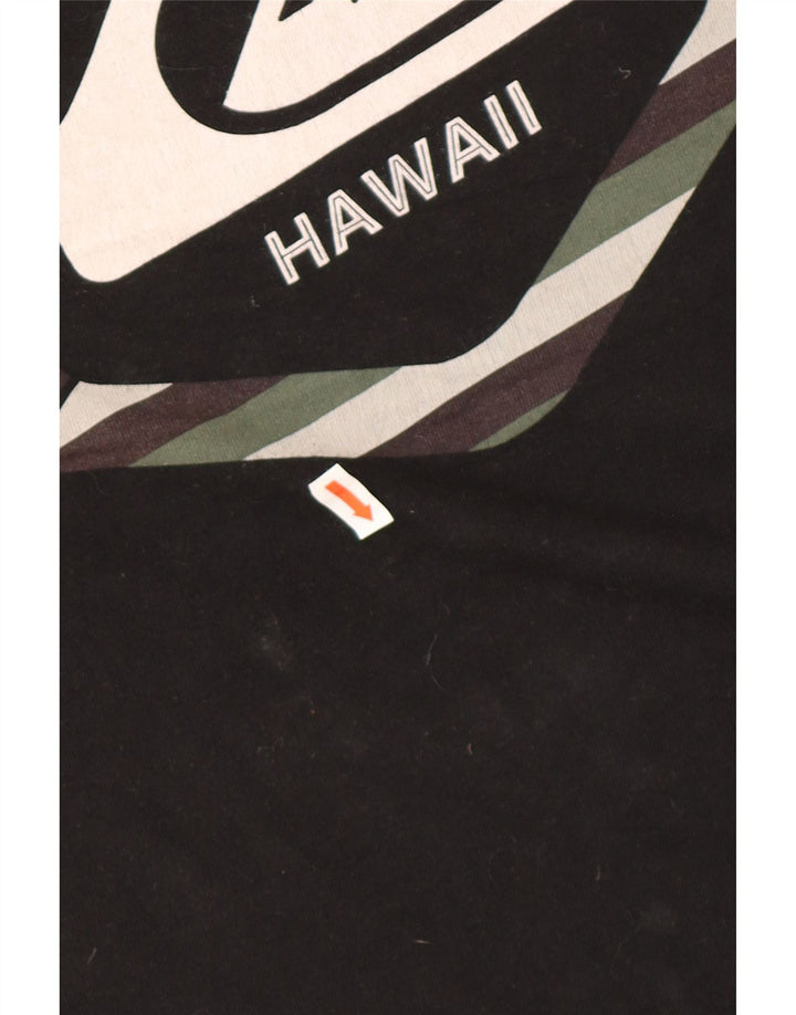 QUIKSILVER T-shirt Hawaii coupe régulière pour hommes, grand, en coton noir