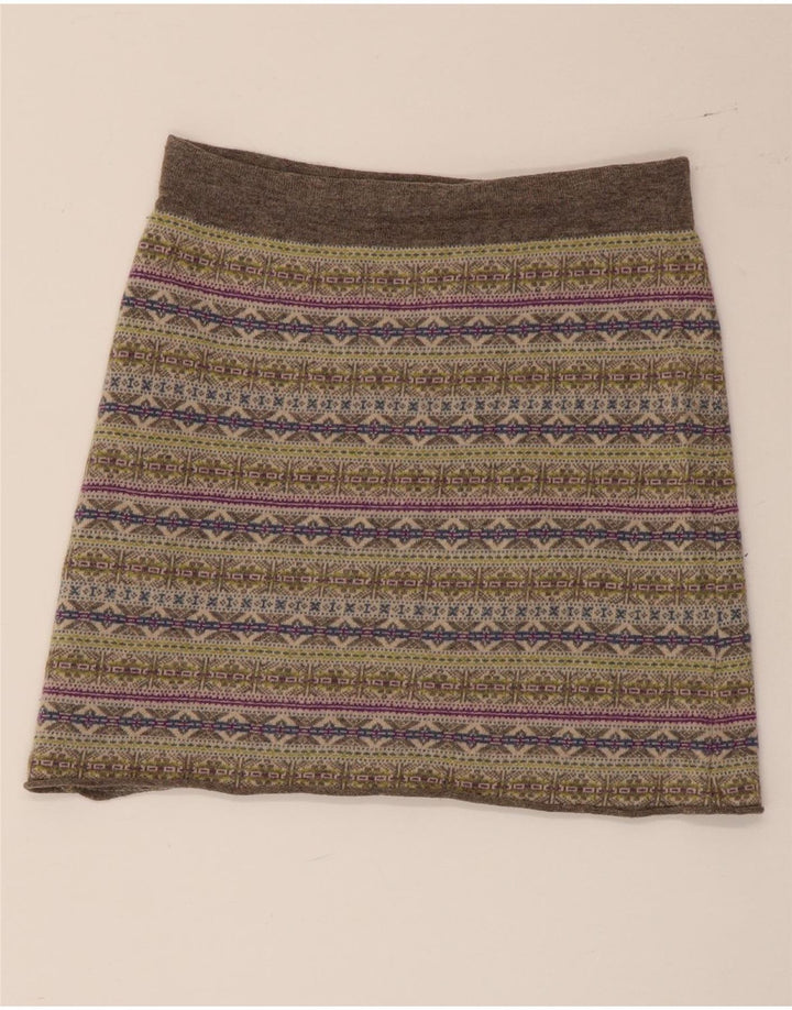 Mini-jupe en tricot White Stuff pour femme UK 8 Small W30 Fair Isle multicolore
