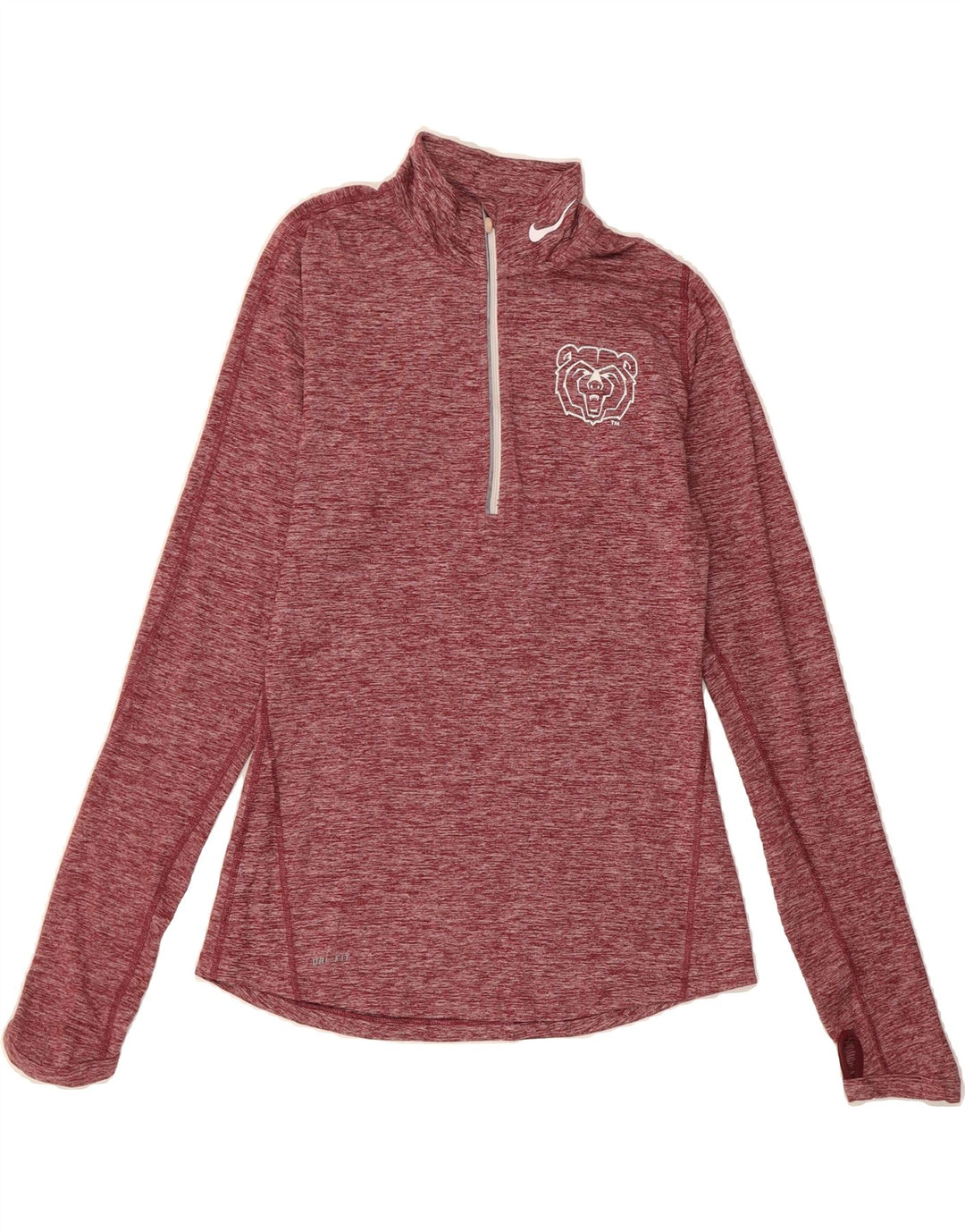 NIKE Womens Pullover Tracksuit Top UK 12 Medium Burgundy Vintage Nike and Second-Hand Nike from Messina Hembry 