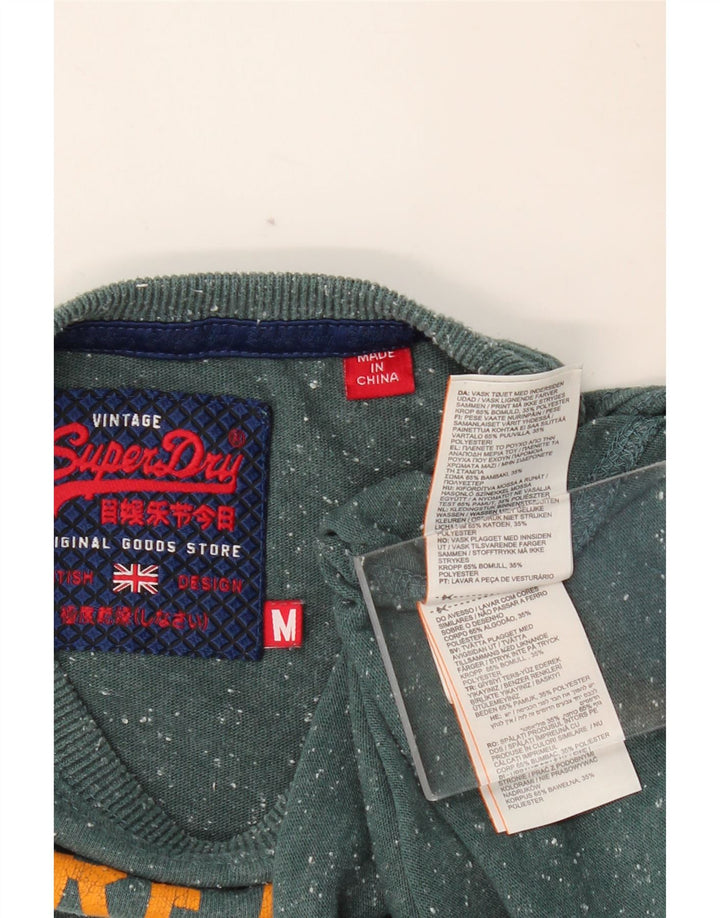 SUPERDRY T-Shirt Graphique Homme Vert Moyen Moucheté Coton