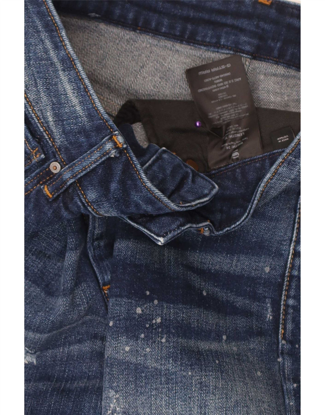 G-Star Jean slim effet vieilli W24 L32 en coton bleu pour femme