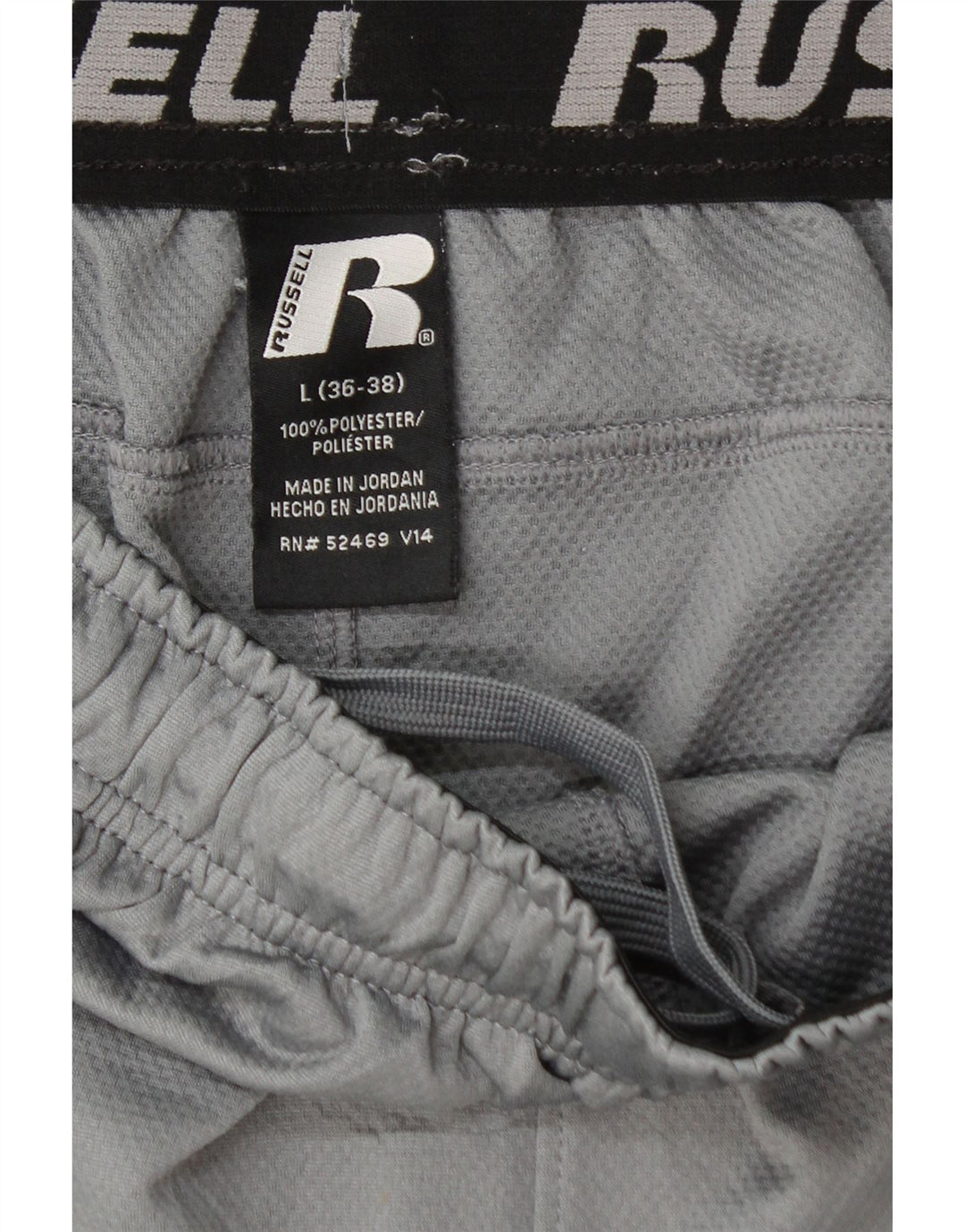 RUSSELL ATHLETIC Short de sport Dri-Power pour hommes, grand color block gris