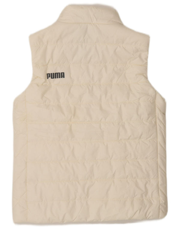Puma Gilet rembourré pour femme UK 10 Small Blanc cassé Polyester