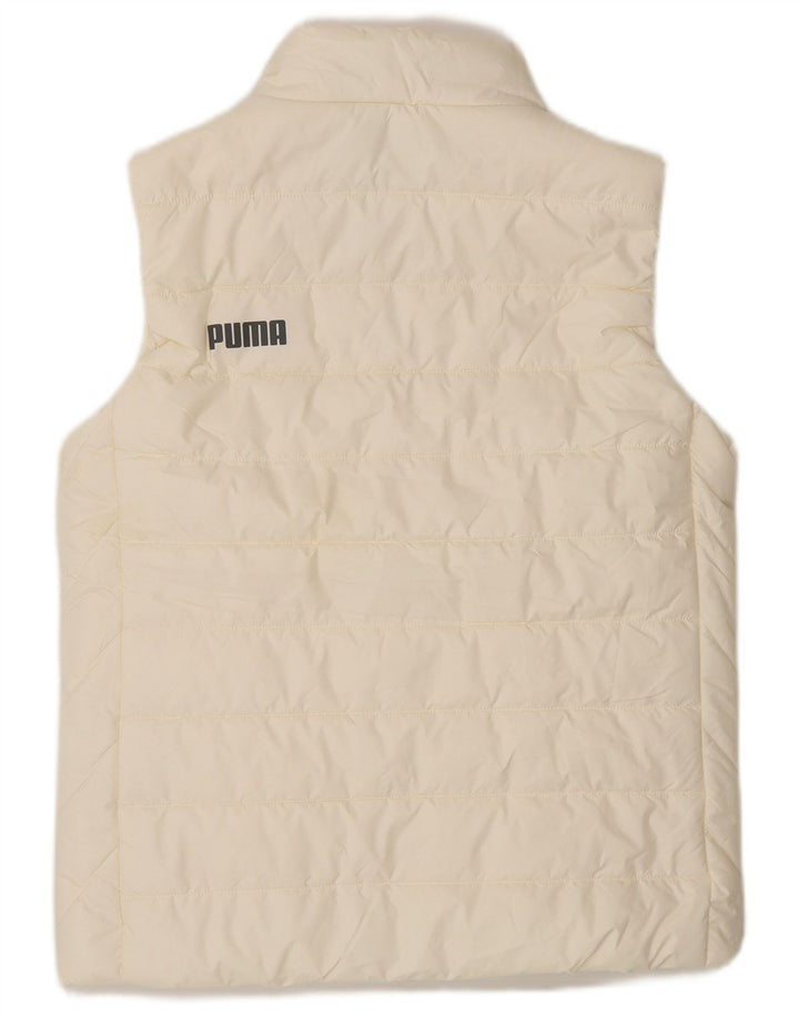 Puma Gilet rembourré pour femme UK 10 Small Blanc cassé Polyester