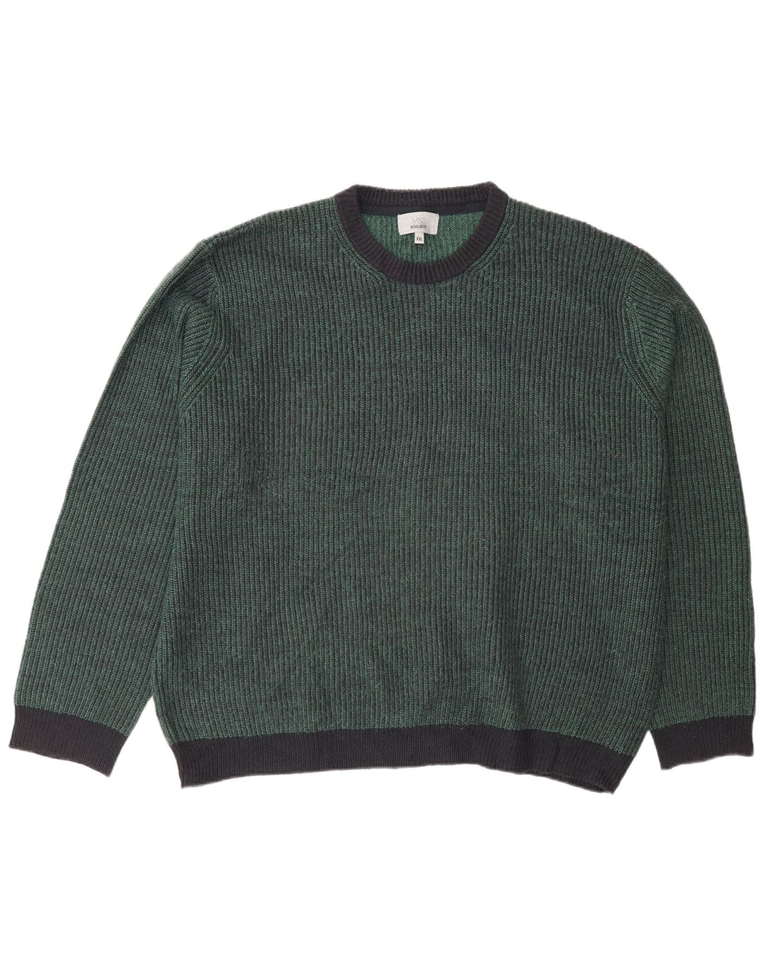 Marks & Spencer Pull col rond pour homme 2XL Vert Acrylique