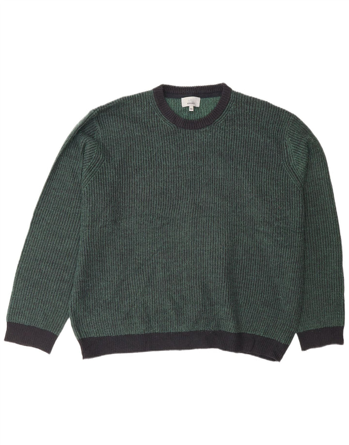 Marks & Spencer Pull col rond pour homme 2XL Vert Acrylique