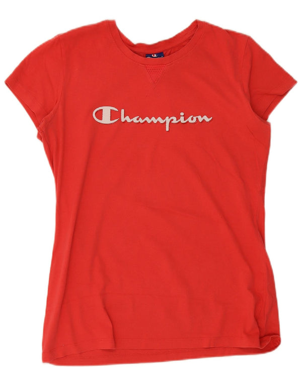 Champion T-shirt graphique pour femme UK 14 Large Rouge
