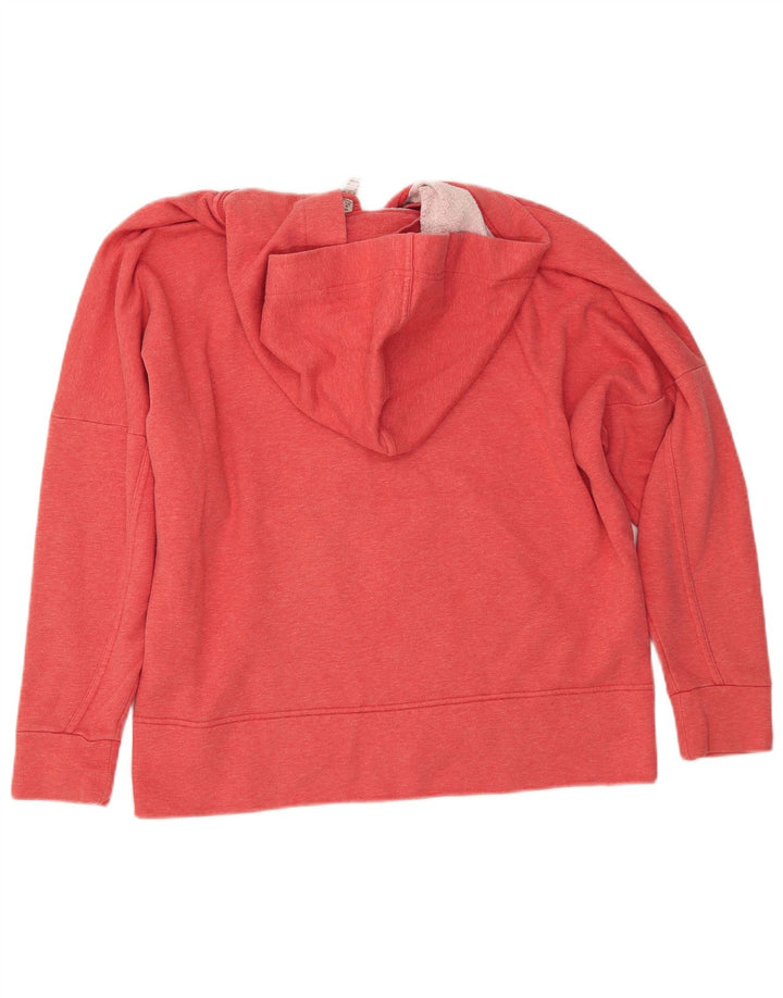 ADIDAS Pull à capuche zippé surdimensionné pour femme UK 12/14 Coton rose moyen