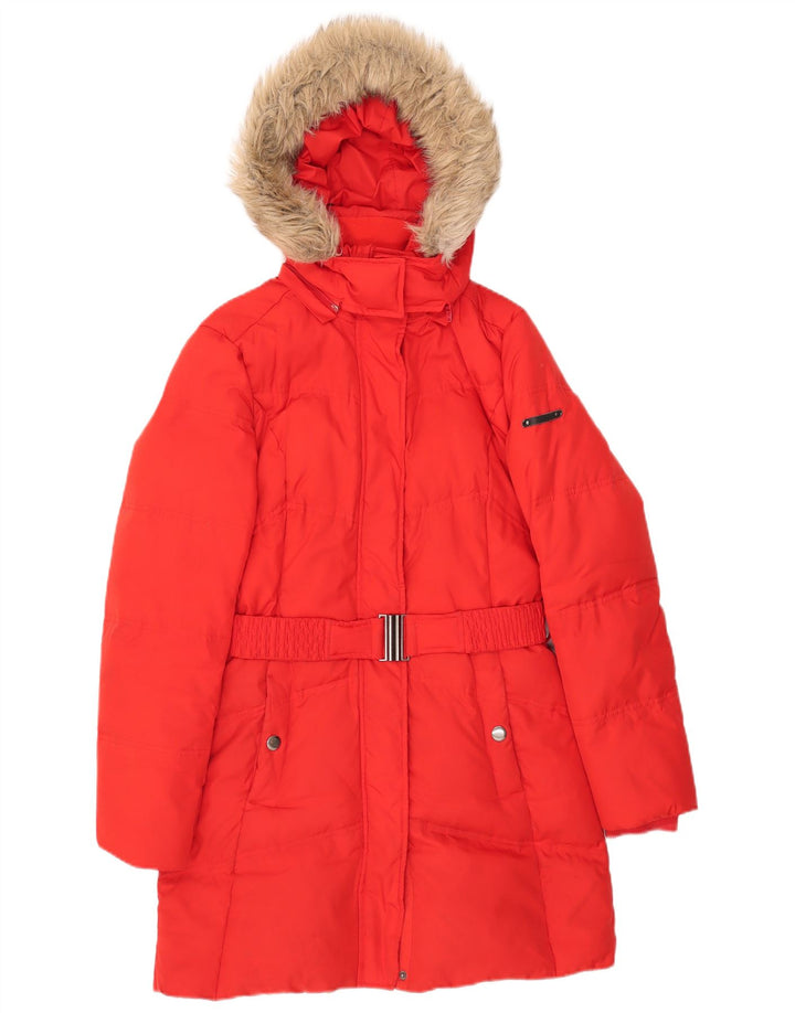 Esprit Manteau matelassé à capuche pour femme UK 10 Small Rouge Polyester