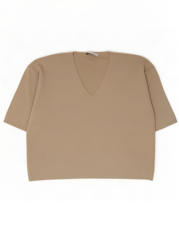 Zara Chemisier surdimensionné pour femme UK 16 Large Beige