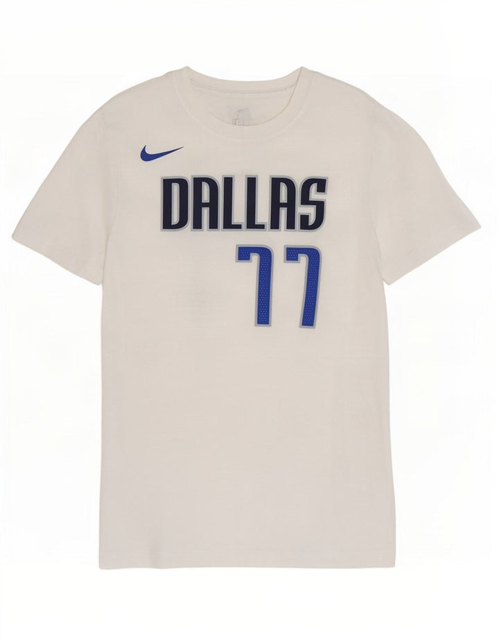 Nike Mens Dallas Mavericks Graphic T-Shirt Top Blanc Moyen Coton