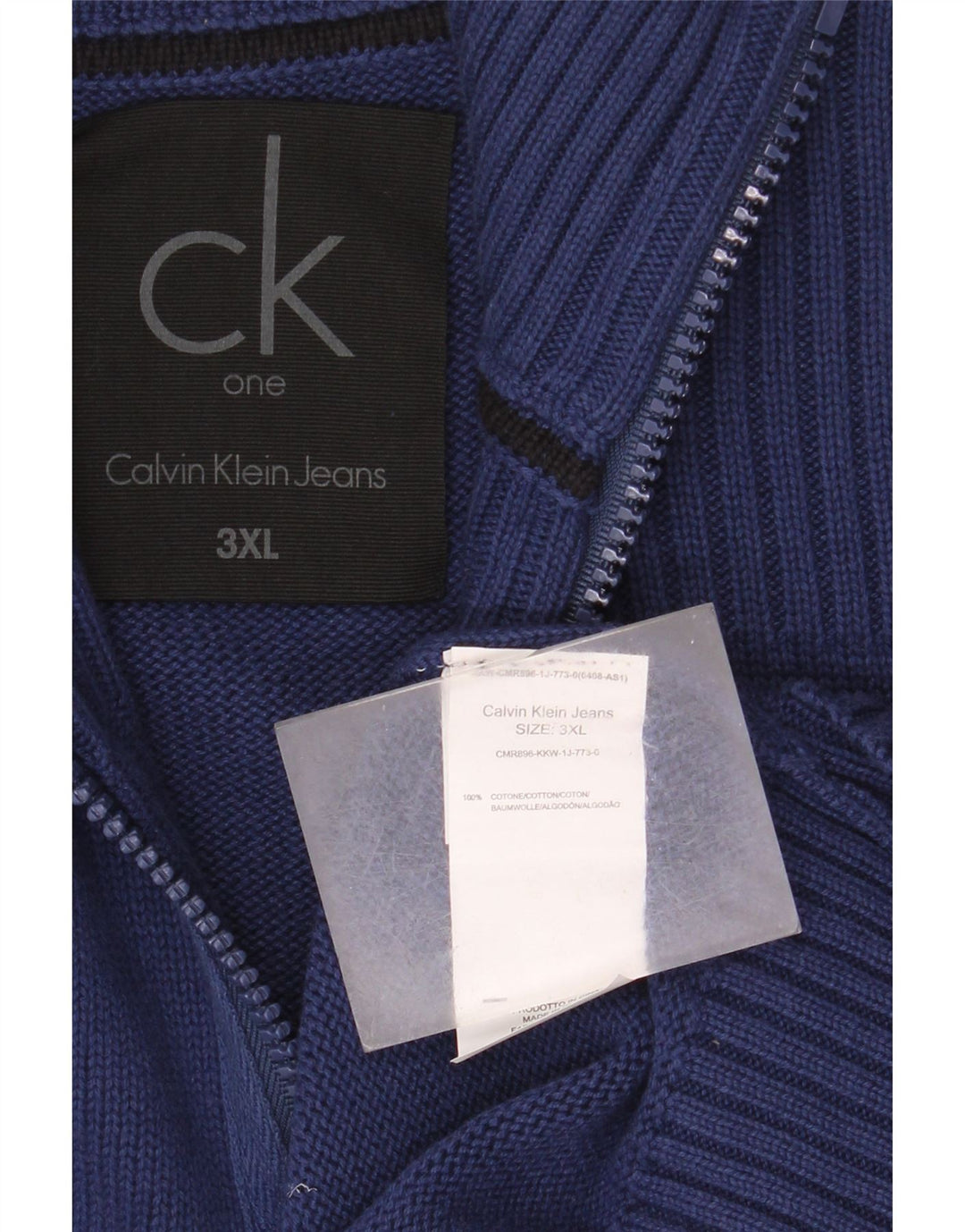 Calvin Klein Jeans Cardigan pour homme en coton bleu marine 3XL
